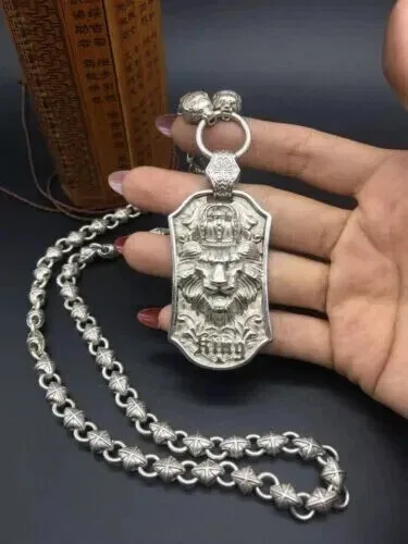 Rare Chinese Miao Silver Handmade Necklace Jewelry Luxury Gift