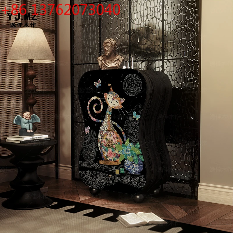 

Новый бытовой четырехкомодный шкаф из цельного дерева, шкафчик для спальни, французское хранилище