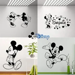 Disney Mickey Minnie Mouse Wall Stickers for Women Kawaii Home Decoration Cute Cartoon Girls Bedrooms Wall Stickers Decor Gifts