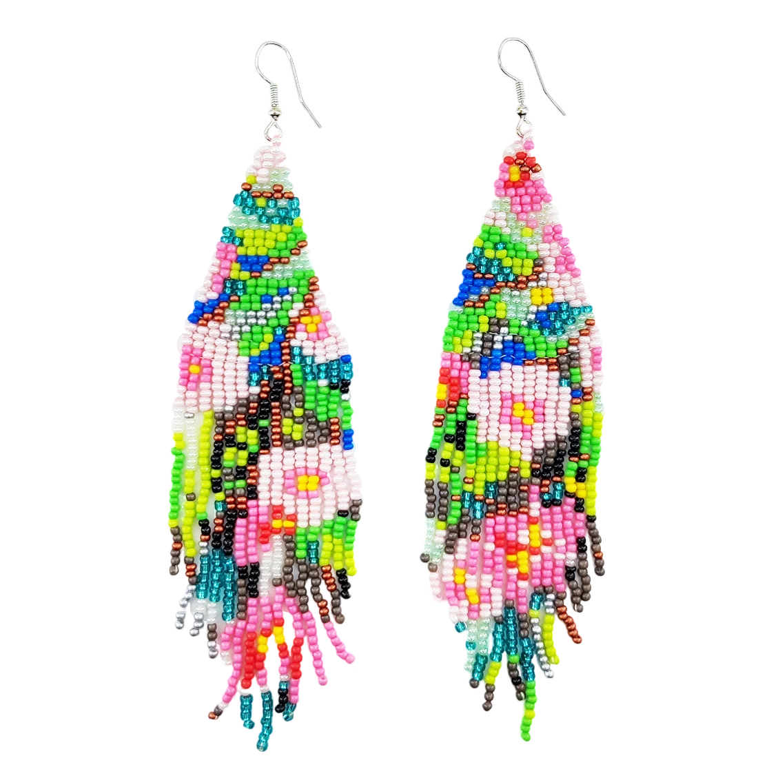 

kaseakia flower long beaded tassel earrings for women