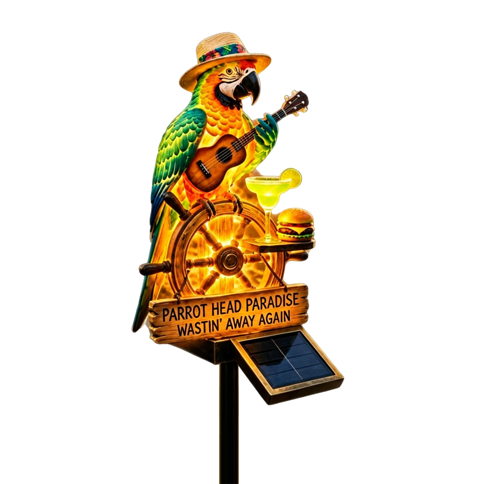 Lampe solaire décorative fantaisie avec fonction marche/arrêt automatique, sculpture d'animal mignonne, résistante aux intempéries, pour pelouse, jardin, piscine, fête