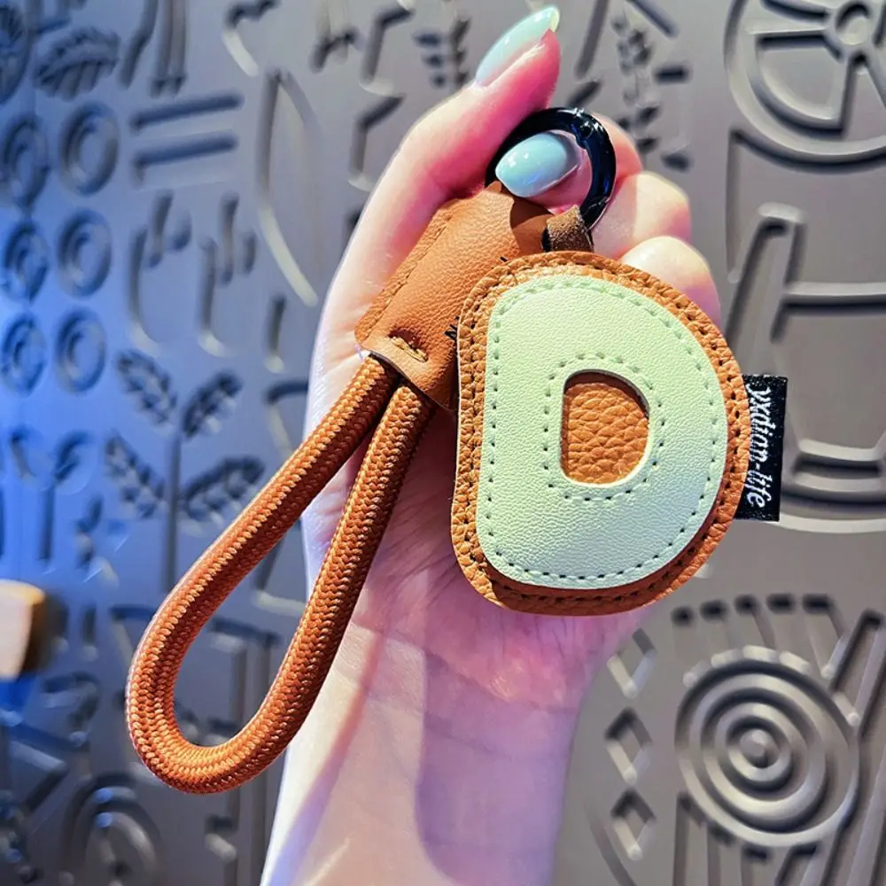

Sweet 26 Letter Keychain Bag Hanging Charms Car Keyring Alphabet Key Holder PU Leather Ornaments Lucky Letter Pendant Gift