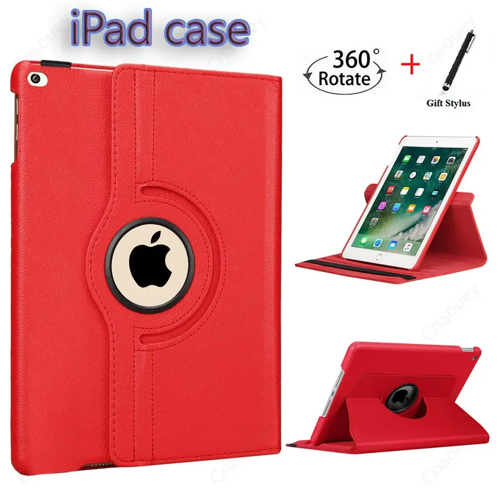 For IPad 10.2 Case for IPad Pro11 2024 Air4 Air5 9.7 10.5 Case Coque Rotating PU Leather Stand Case Auto Wake Up Sleep Funda