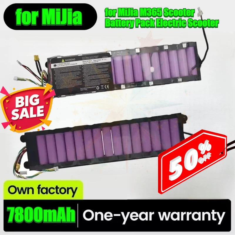 Battery Packs 7800mAh for MiJia M365 Scooter Battery Pack Electric Scooter Waterproof Bluetooth Communication 36V