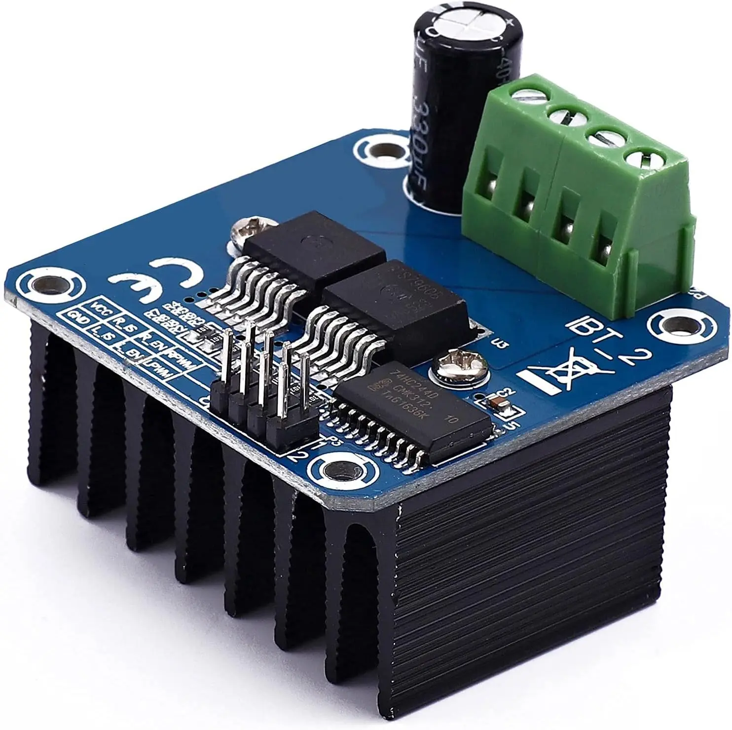 2pcs Double BTS7960 43A H-bridge High-power Motor Driver module/smart car/