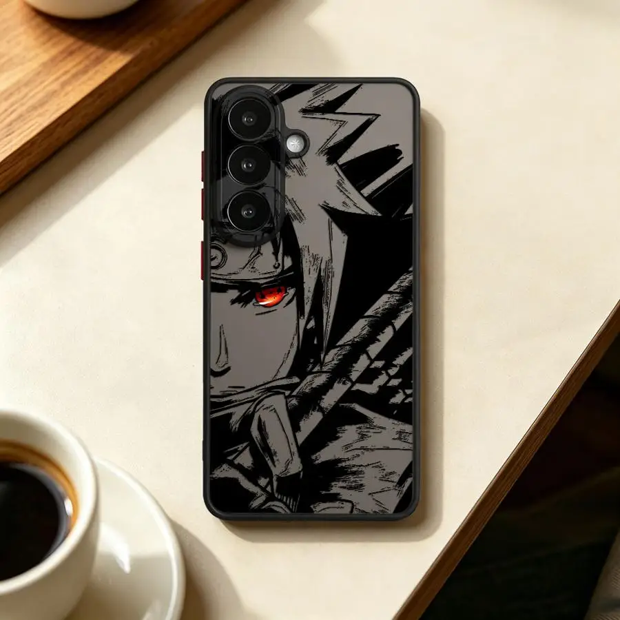 Funda Rückseiten-Handyhülle für Samsung Galaxy S26 S23 FE S20 FE S21 S24 Plus S25 Ultra S22 Note 20 Ultra 10+ Narutos VS Sasuke