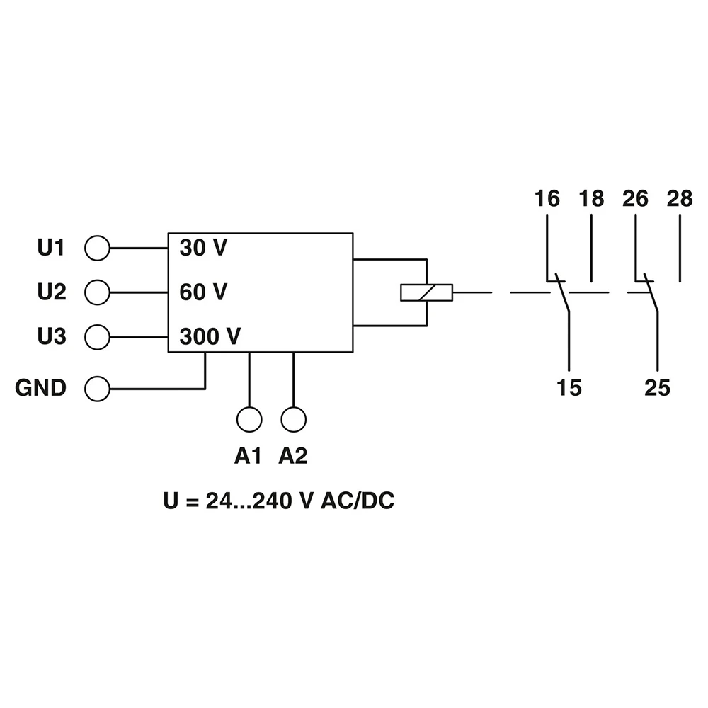For Phoenix 2866048 EMD-FL-V-300 Voltage Monitor Monitoring Relay