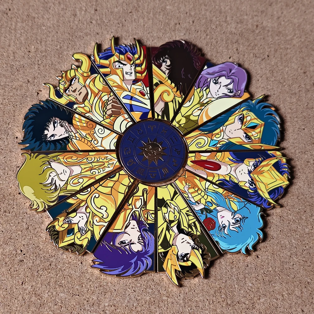 

1/13Pcs Exquisite enamel badges for game and anime characters, pins for the twelve palaces of gold, clothes, backpacks,badge