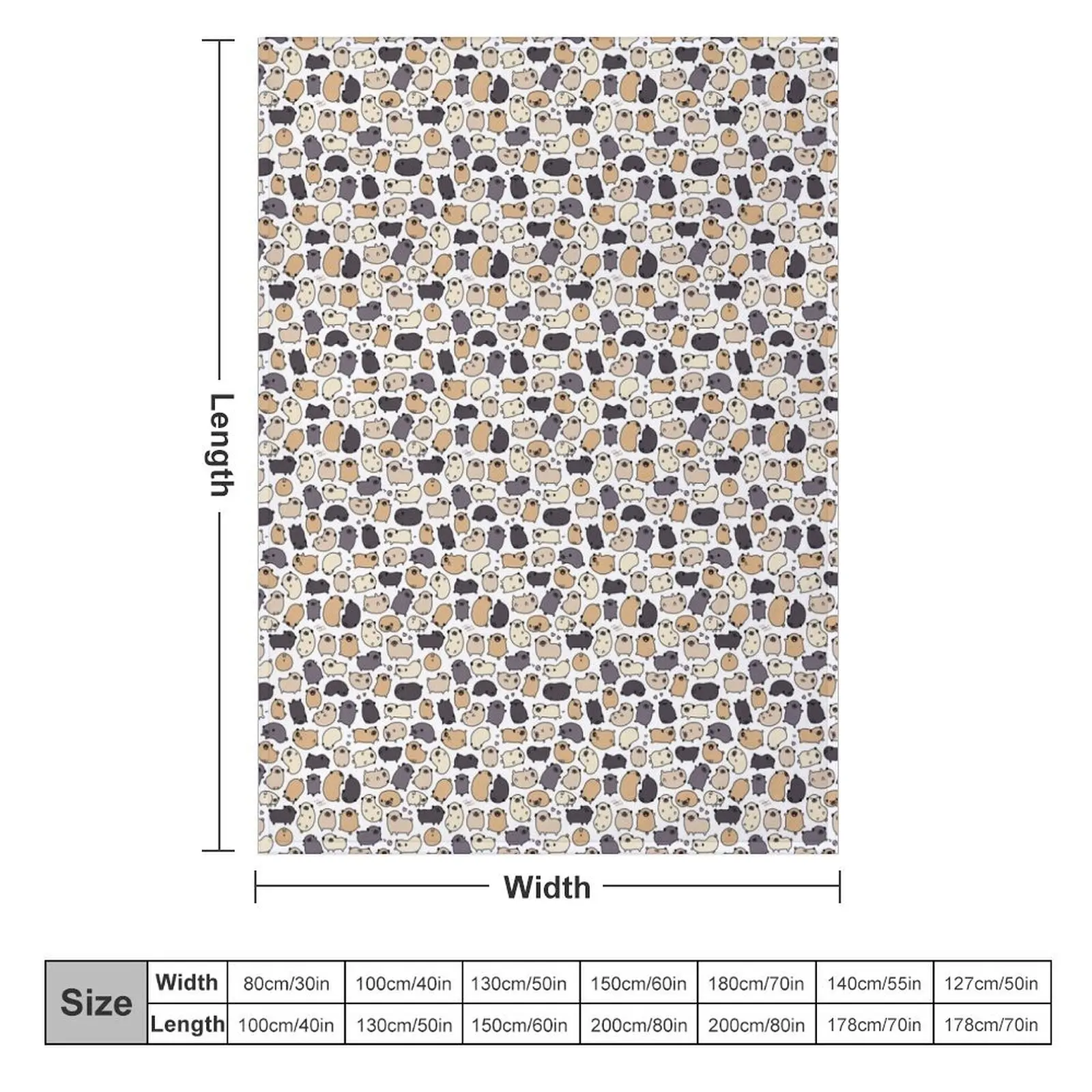 Pug Life Doodle Throw Blanket Personalized Gift warm for winter Blankets