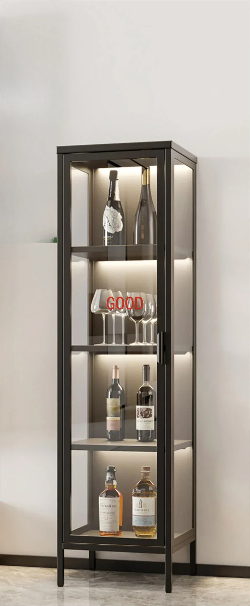 

Современный простой боковой шкаф у стены, встроенный шкафчик из кованого железа для гостиной