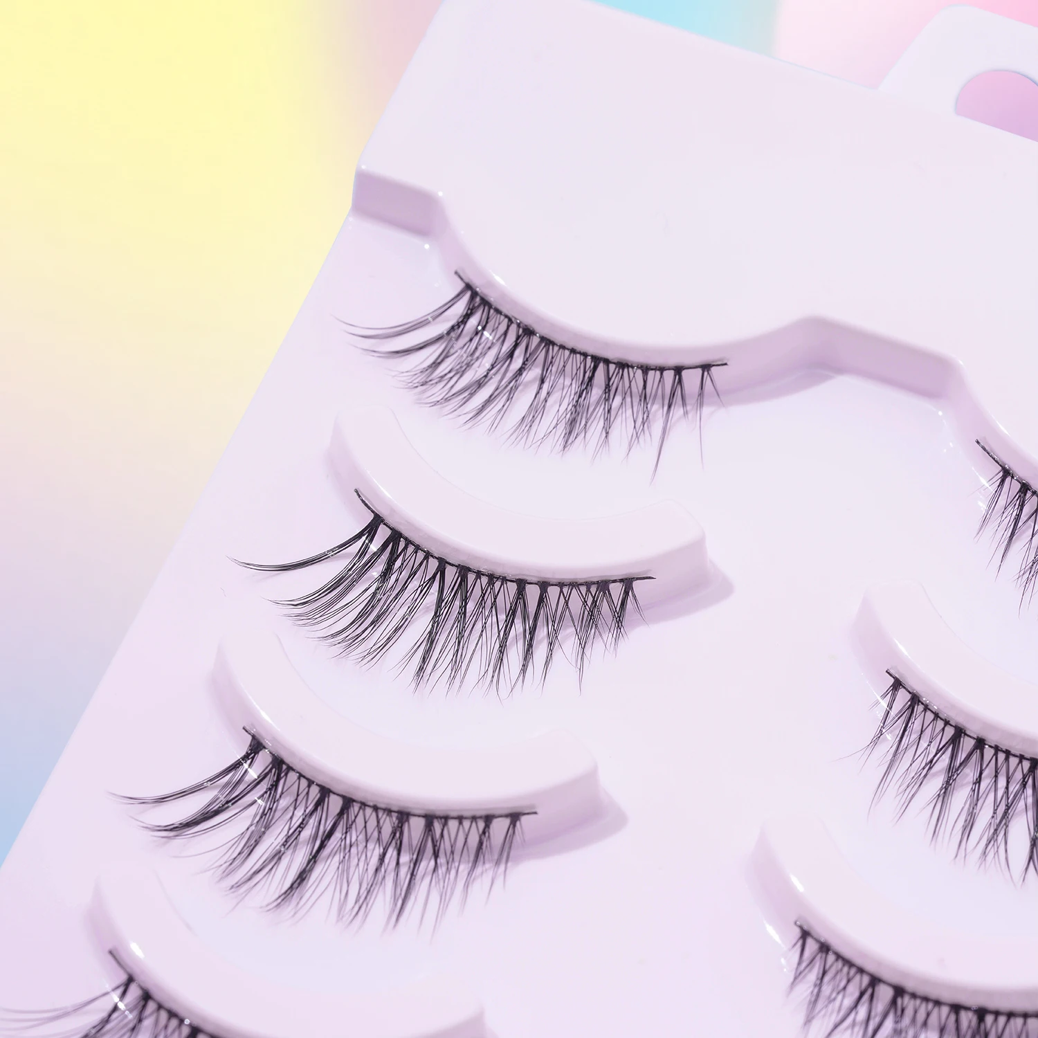 Ciglia mezze ciglia finte allungabili naturali della linea degli occhi 5 paia di comode ciglia quotidiane