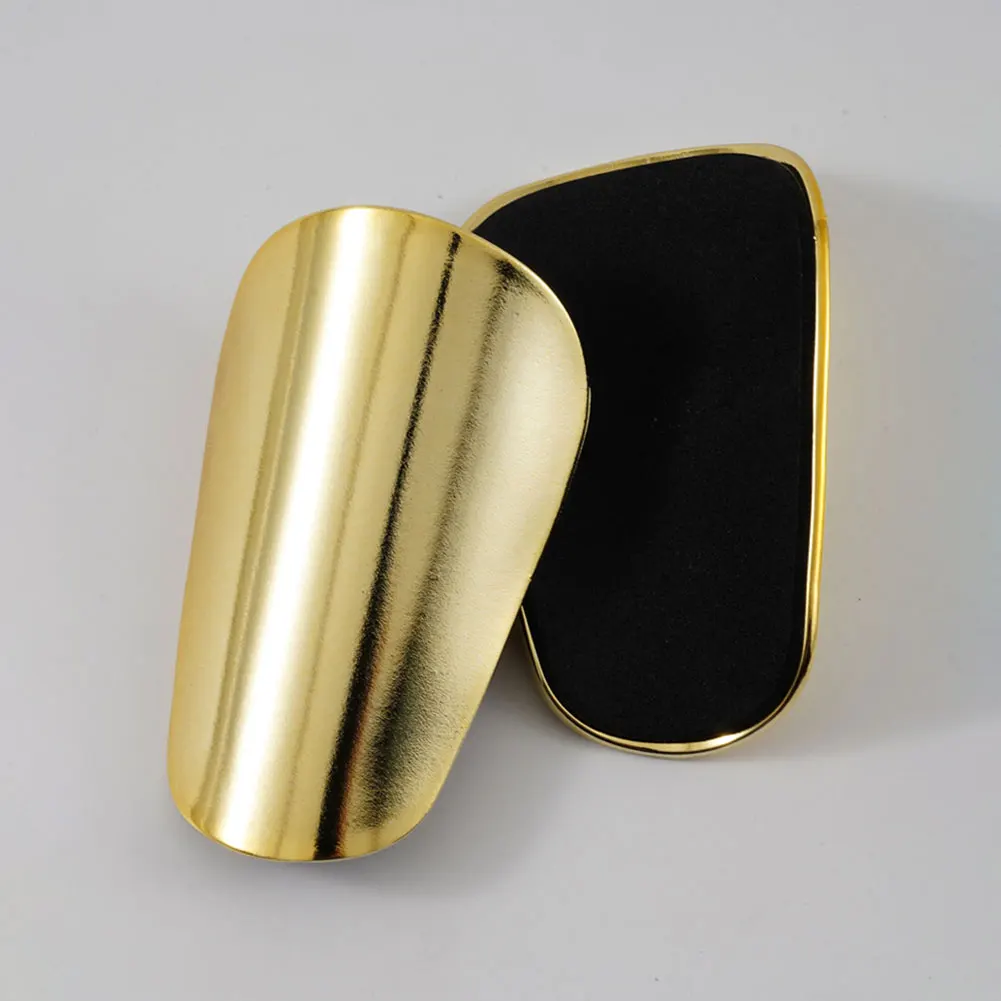 1 Pair Mini Soccer Shin Guards Football Shin Pads for Youth Adults (Gold S) view 5