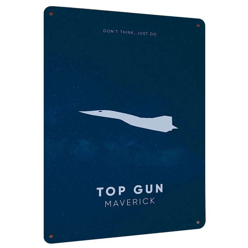 Top Gun Maverick Movie Peripheral F14 Fighter Silhouette Metal Iron Painting Living Room Study Decor