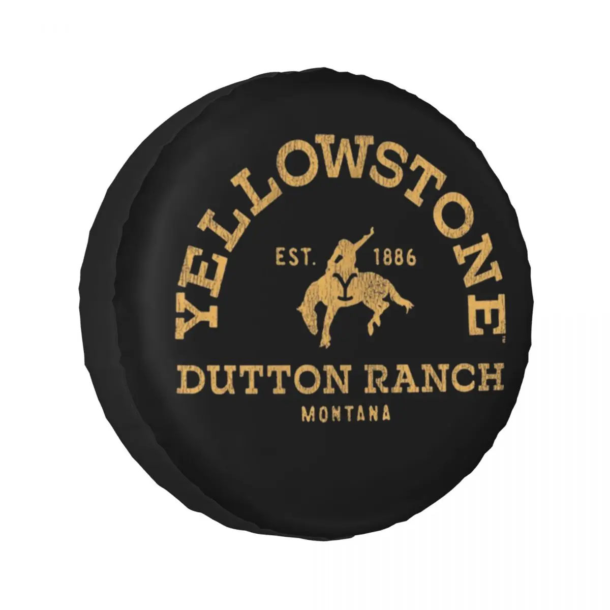 Custom Yellowstone Dutton Ranch Spare Tire Cover for Car Mitsubishi 4x4 Wheel Protector Covers 14