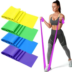 4 pezzi fasce di resistenza esercizio fascia elastica allenamento Fitness Yoga Pilates recupero terapia fisica Stretching allenamento della forza