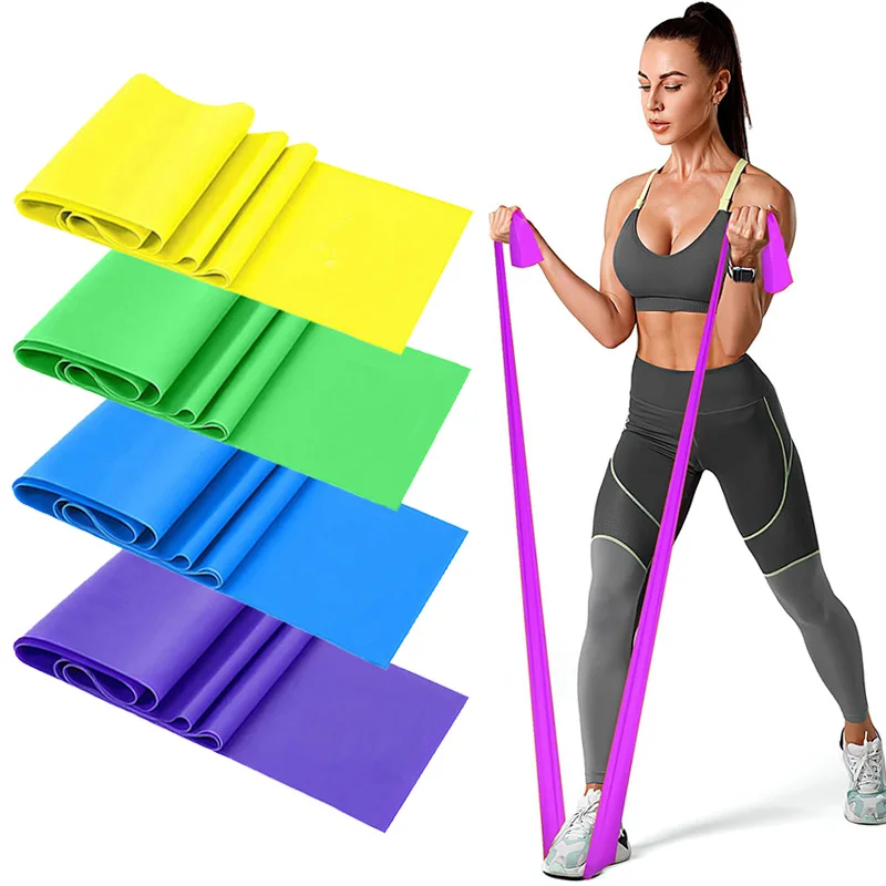4 szt. Taśmy oporowe Ćwiczenia Elastyczna opaska Fitness Trening Joga Pilates Regeneracja Fizykoterapia Rozciąganie Trening siłowy