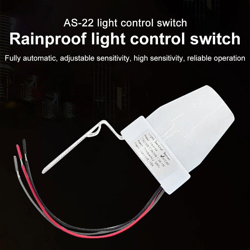 Auto Switch Automatic Photocell Street Light On Off AC 220V 50-60Hz 10A Photo Control Photoswitch Sensor Switch Lamp Controller