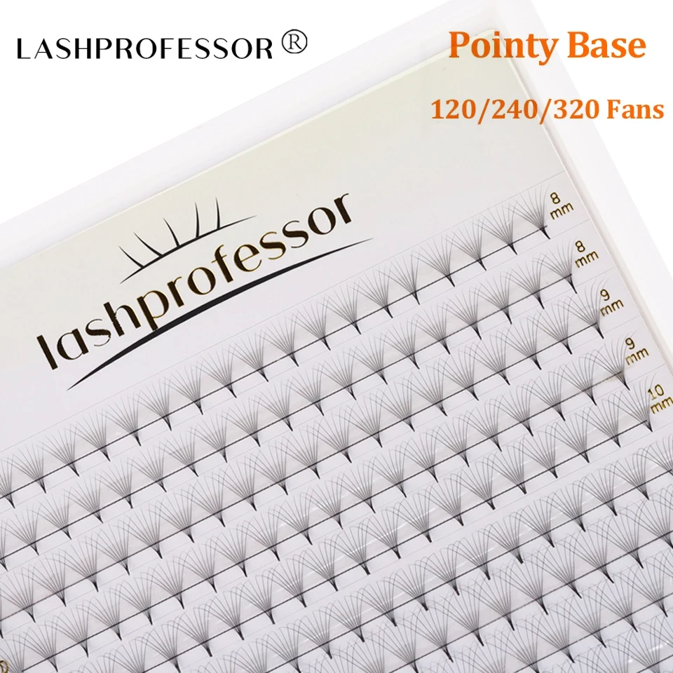 Lashprofessor Premade Fans Lashes Eyelash Extensions 6D 8D 10D Pointy Base Russian Volume Fans Lashes Professional Makeup Cilios