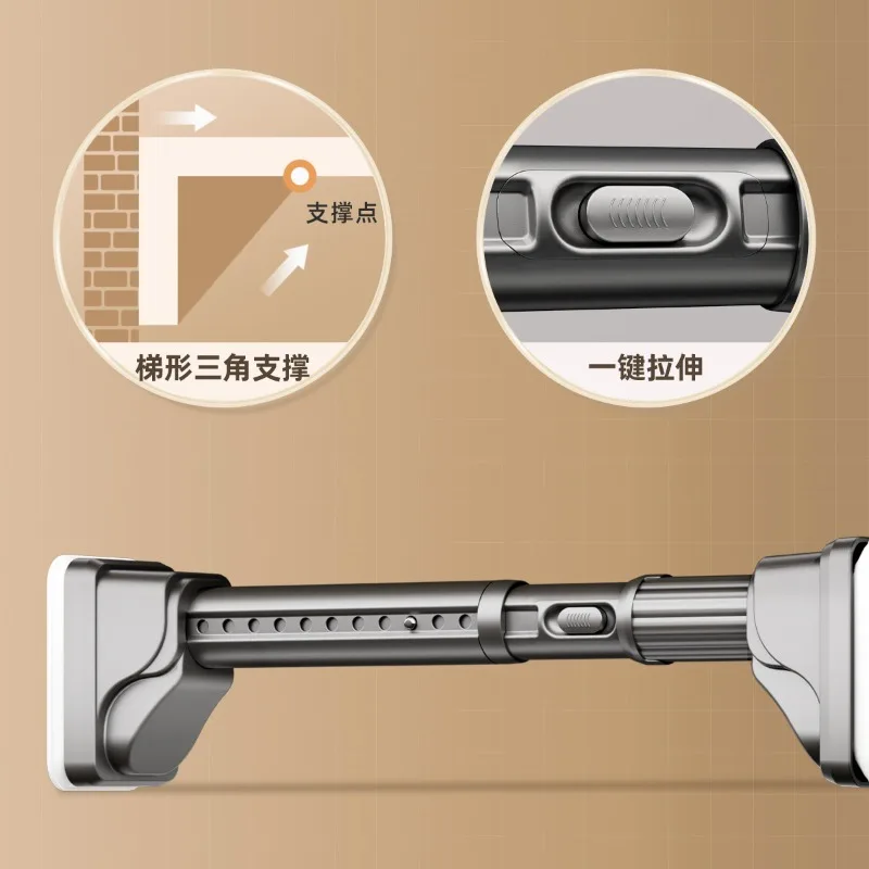 For telescopic clothes drying rod Adjustable stainless steel household wardrobe telescopic rod