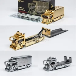 Micro Turbo 1:64 Dekotora Wing Custom / Flatbed Tow Truck electrosilvering Diecast Model Car