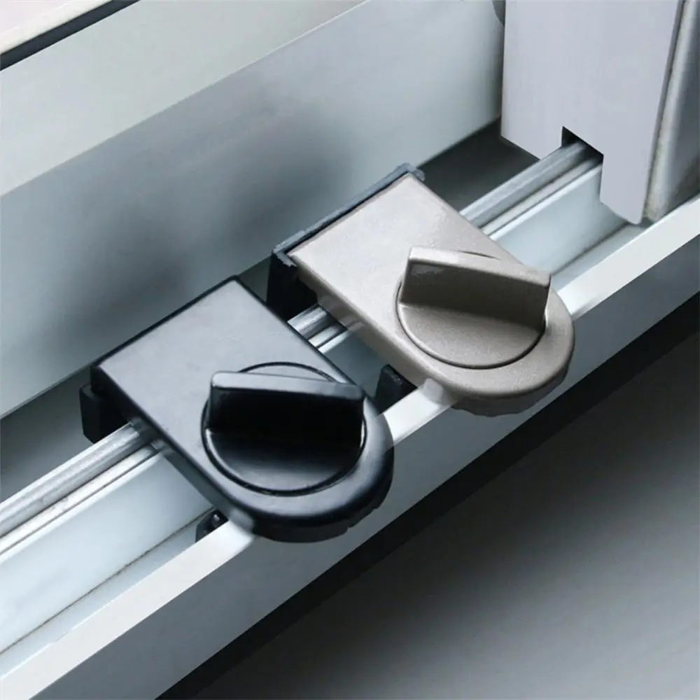 1/2/3pcs Sliding Door Locks Adjustable Security Door Lock Aluminum Alloy Sliding Window Frame Stopper Door Hardware Accessories