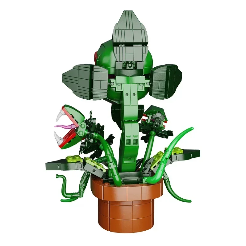 BuildMOC Piranha Flower Model Audrey II-Little Shop of Horrors Building Bricks Set Upgrade Version Toys for Adult Kid Gifts