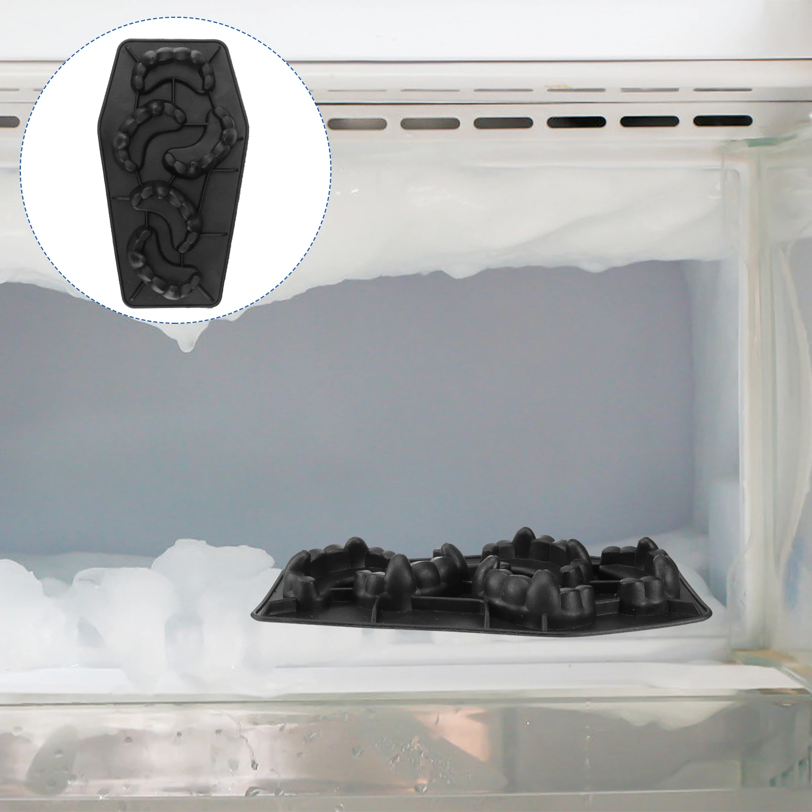 

Teeth Mold Black Halloween Theme Tray Safe Shape Kitchen Accessories Jelly Candy