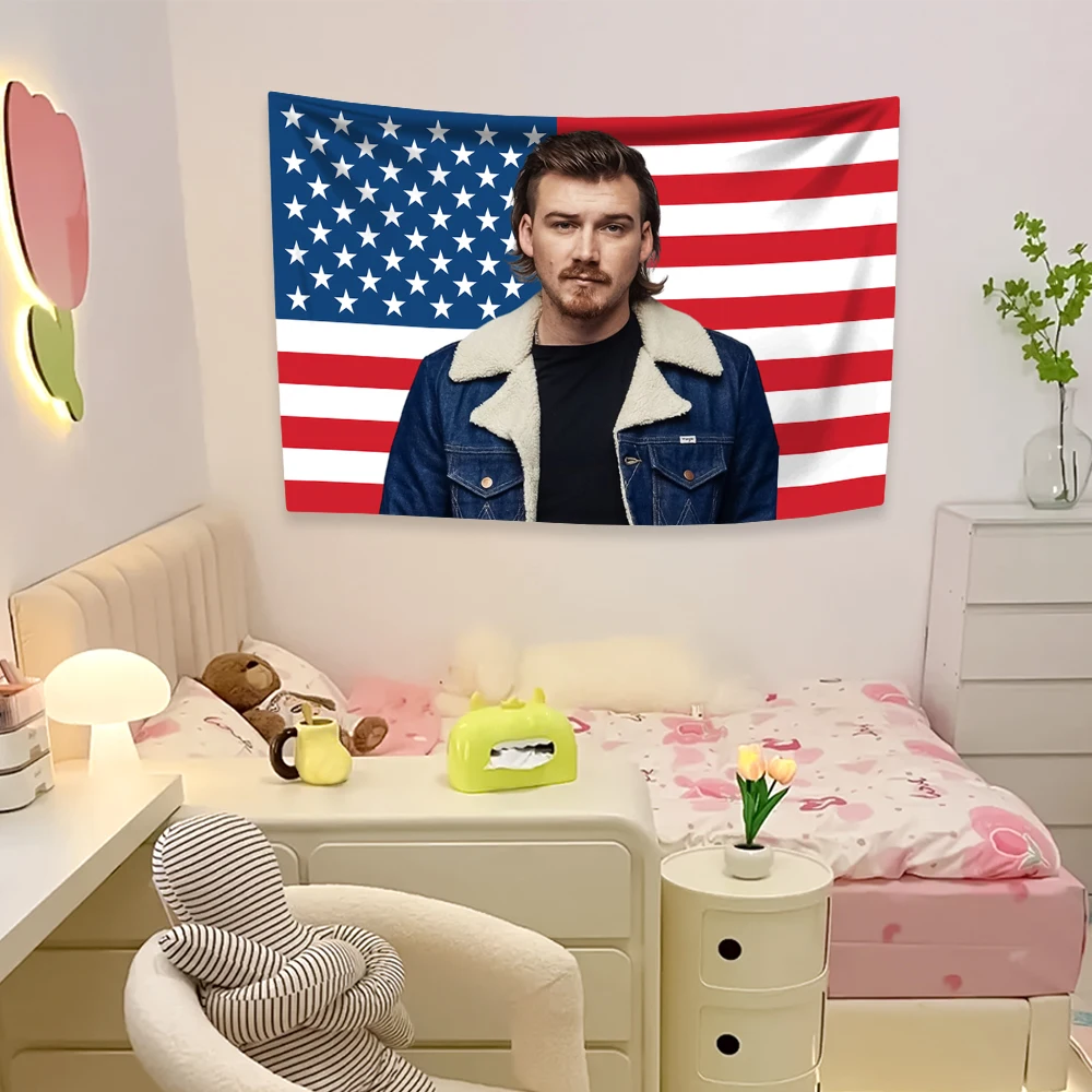 American Country Music Singer Tapestry Funny Man Cave Teens Indoor Outdoor Bedroom College Dorm Wall Hanging Backdrop Home Decor