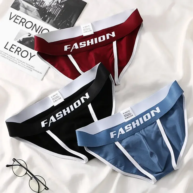 Men Triangle Panties Breathable Cotton Men\'s Low Rise Japanese Underwear Underpants 3D-Pouch Male Briefs