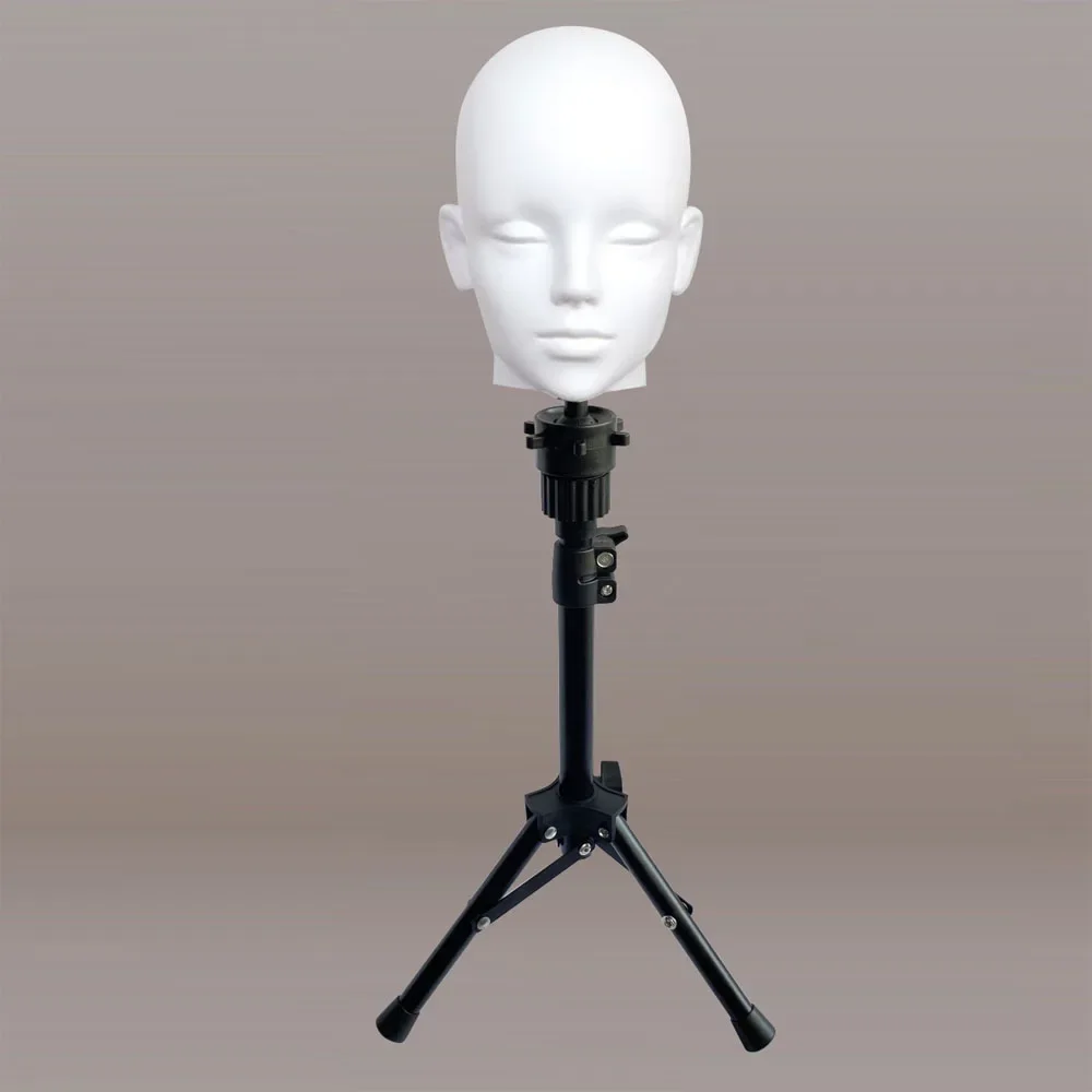 Wig Head Model Mannequin Dummy Wig Glasses Hat Display Stand Rack Hairpieces Stand Holder  Head Model Wig Display with Stand