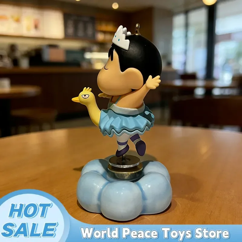 Rotatable Ballet Crayon Shin-Chan Car Dashboard Ornaments Auto Interior Console Decor Figurines Desktop Decoration Mini Model view 4