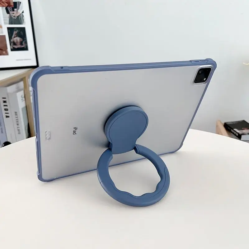 Rotate Bracket Transparent Hard Shell Case for Ipad Air 4 5 10.9inch 10th Generation 7/8/9 10.2 Pro11 2021 2022 Protective Shell