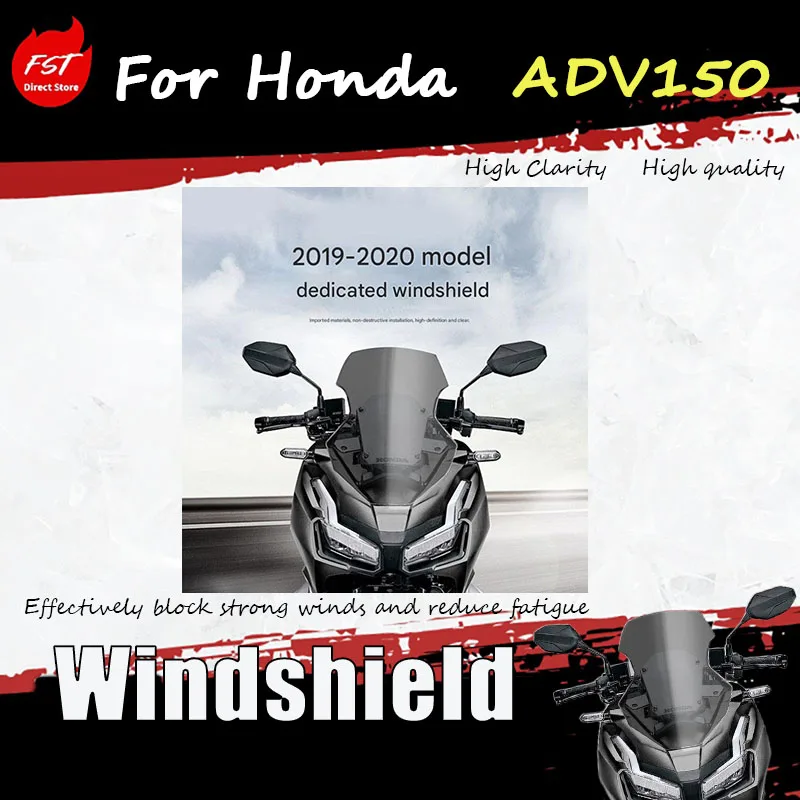 For Honda ADV150 2019 2020 Motorcycle Windshield Windscreen High Clear Wind Deflector Protector Touring Screen Accessories