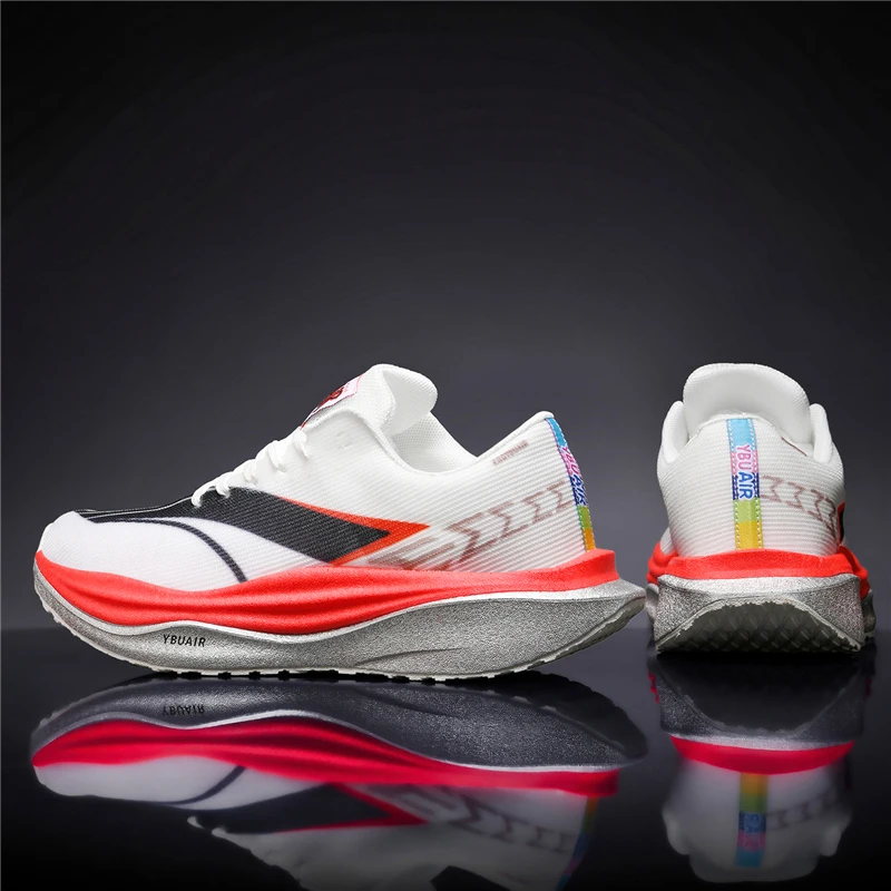Men Running Shoes Carbon Plate Marathon Speciality Sports Breathable Lightweight Women's Comfortable Nonskid Leisure Sneakers