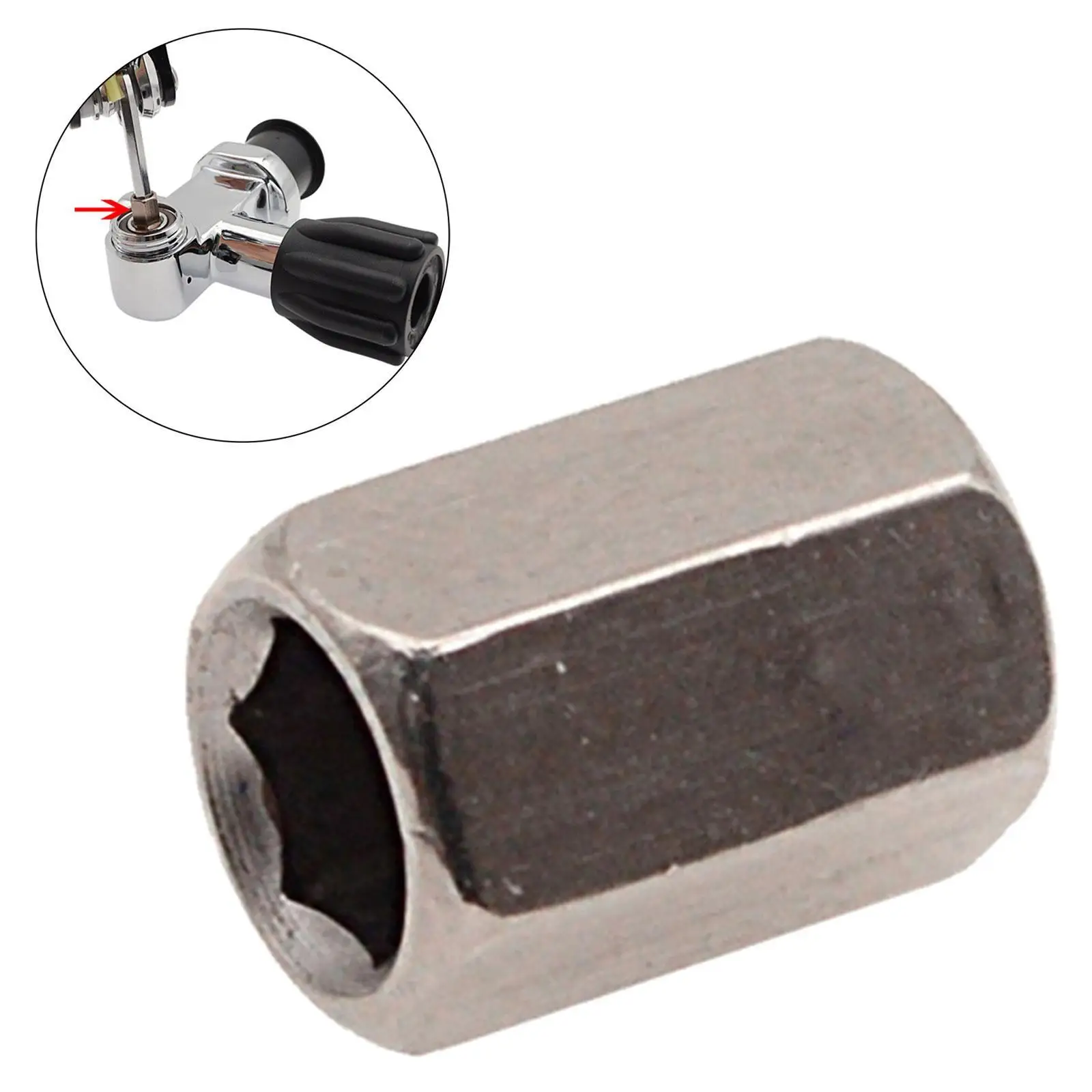 Stainless Hex Socket Conversion Adapter Magnetic 3 16 to 5 16 Bit for Scuba Diving Maintenance Tasks