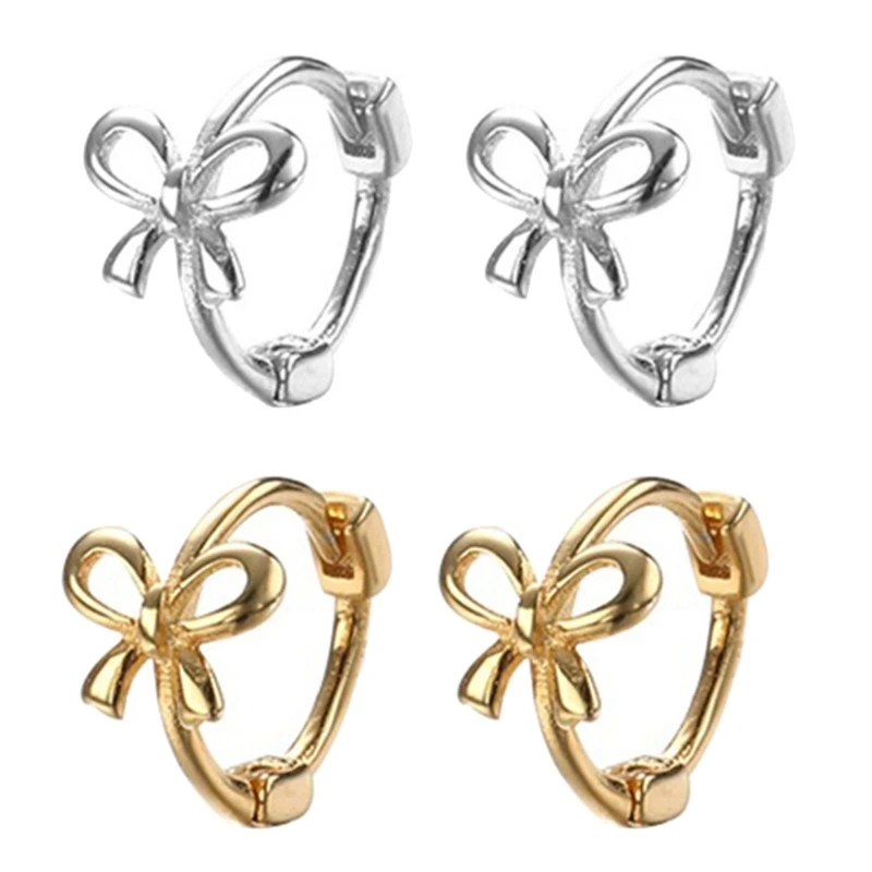 Ear Piercing Jewelry Simple Butterfly Knot Accessory Bow Ear Clips Y2K Bowknot Studs Accessories