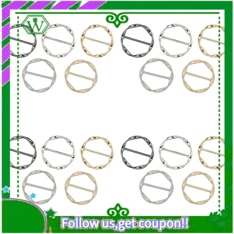 

A18P-20 шт., зажим для шарфа, кольцо для галстука, зажимы для женщин, модная футболка, зажим с узлом, пряжка, круговое кольцо для одежды, держатель для обертывания