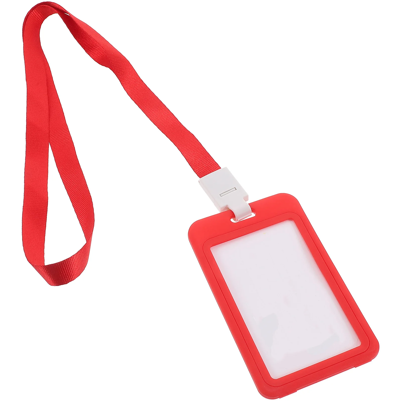 

Protective Card Sleeve ID Cover Badge Holder Lanyard Plastic Safe Easy Use Professional Formal Occasions