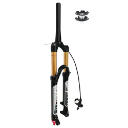 MTB Air Suspension Fork, Straight or Tapered Tube, XC AM Ultralight Mountain Bike Front Forks, 26 