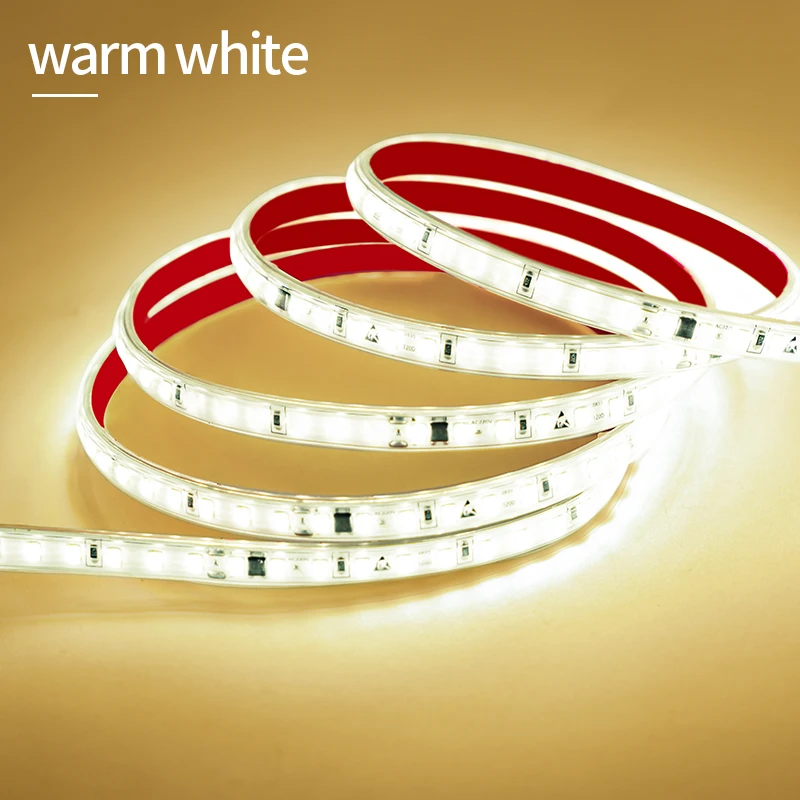 

Flexible 220v Self Adhesive LED Light Strip 10cm Cuttable Soft Lamp Bar 2835 Tape EU Plug Vanity Cabinet Wardrobe Home Decor