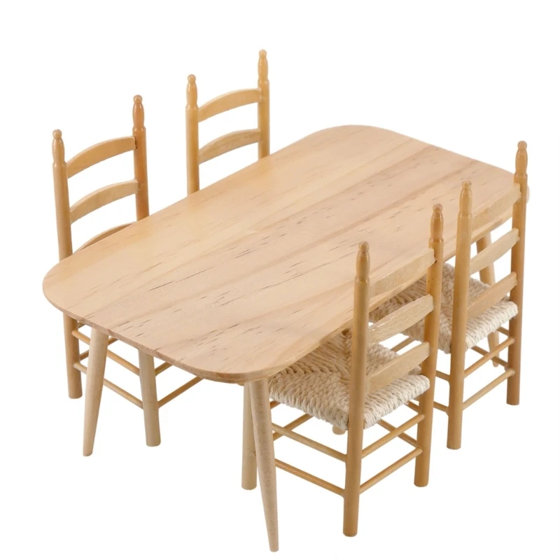 Garden Small Sturdy Furniture Set with Table and Chairs for Dolls