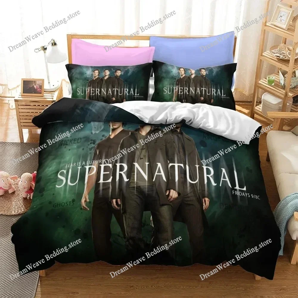 Popular TV Show Supernatural Bedding Set Comforter 3D Print Luxury Duvet Cover Set Home Textile Decor Queen King Single Size741