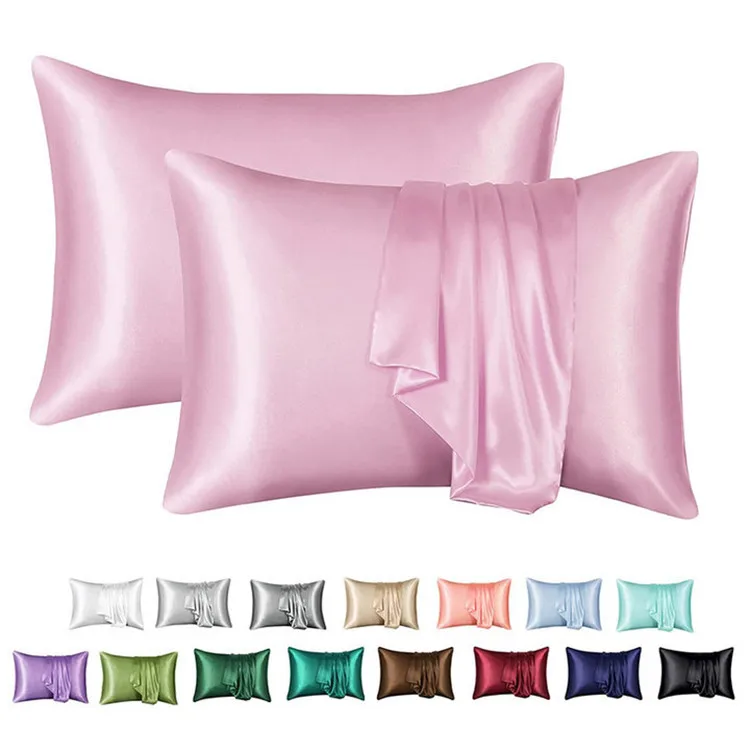 Luxury Satin Pillow Case for Hair Skin Silk Satin Pillowcase 51x66/76cm Pillowcases Set Silky Pillow Cover with Envelope Closure