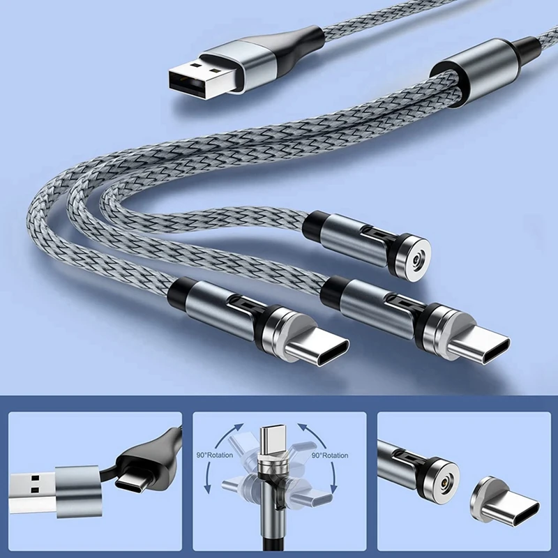 Magnetic Controllers Charging Cable For Oculus Quest 2, Charging Dock Kit With 2 Batteries,Battery Cover,Charger Cable