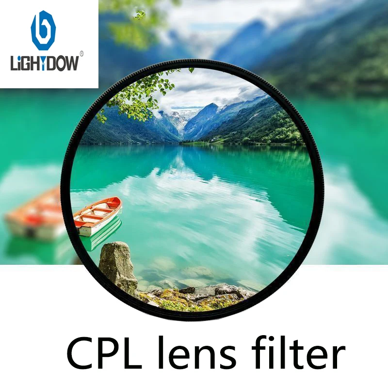 Lightdow CPL Lens Filter, 49mm, 52mm, 55mm, 58mm, 62mm, 67mm, 72mm, 77mm, para Canon, Nikon, Sony, Pentax Camera Lens