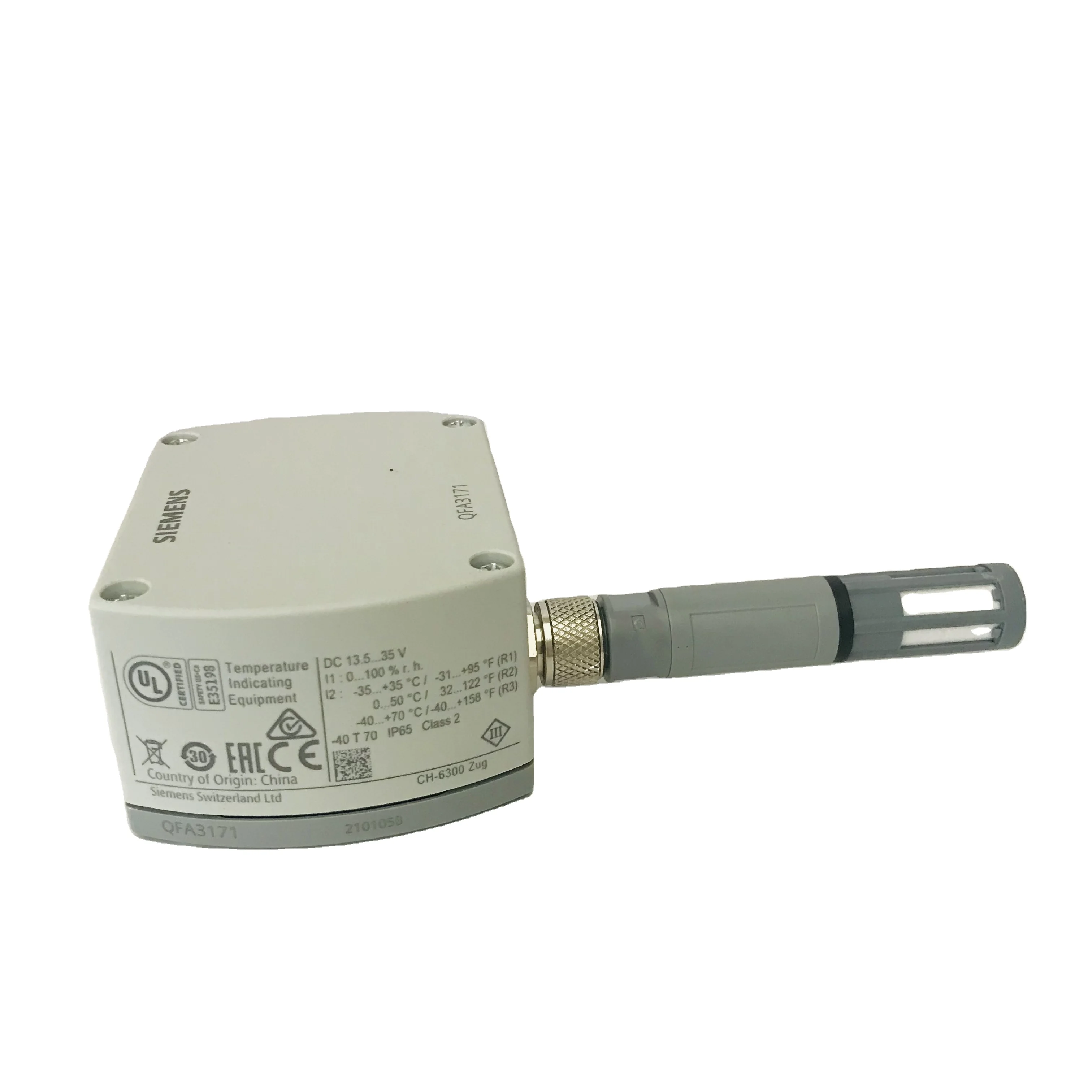 SIEMENS QFA3171 Room Sensors for relative humidity (high accuracy) and temperature  4-20 mA Operating voltage AC24V