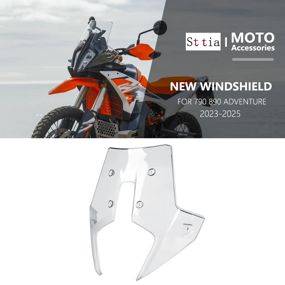 Für 890 790 ADV Adventure R Rally 2023-2025 Motorrad Acryl Rally Windschutzscheibe Windabweiser Bildschirmschutz Windschild Visier