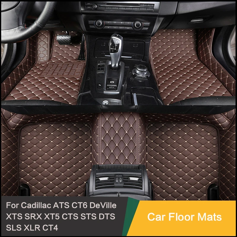 

Custom Car Floor Mats Special Leather Carpet For Cadillac ATS CT6 DeVille XTS SRX XT5 CTS STS DTS SLS XLR CT4 Car Accessories