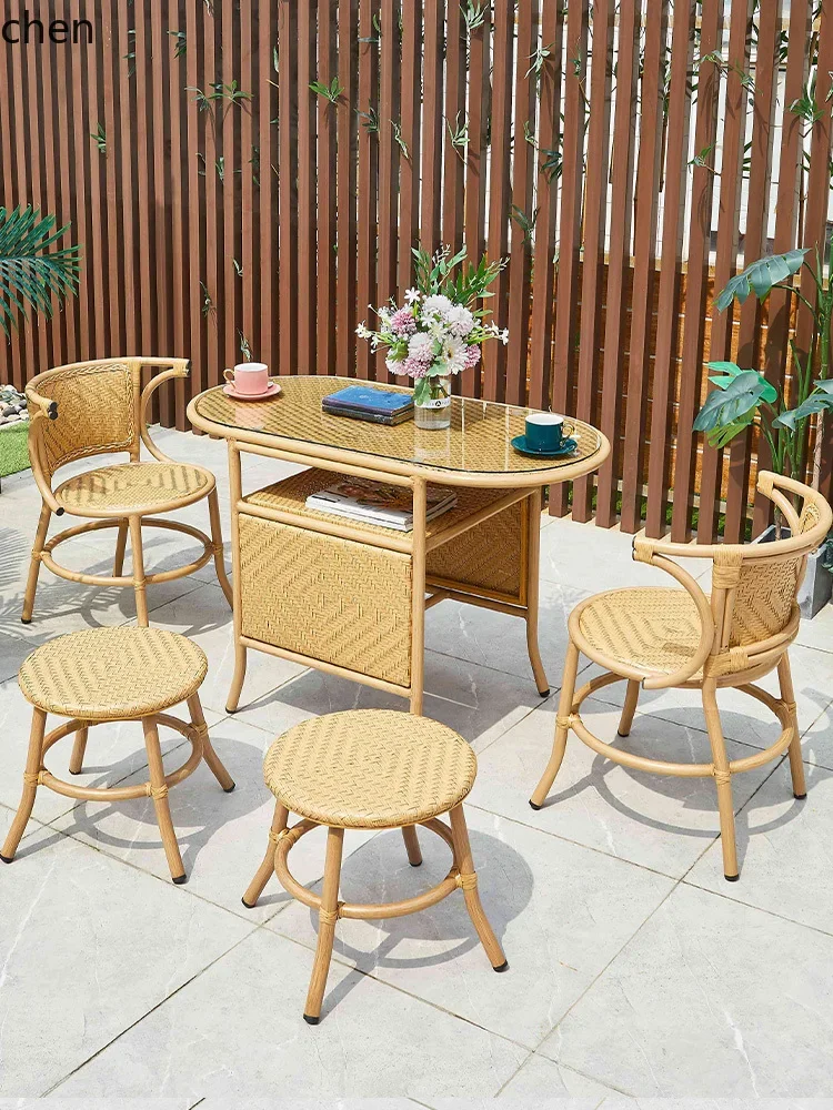 

Уличное кресло-качалка YFY для отдыха на открытом воздухе, для двора, виллы, дома, балкона, плетеное кресло-качалка из ротанга, ленивое кресло-качалка из ротанга