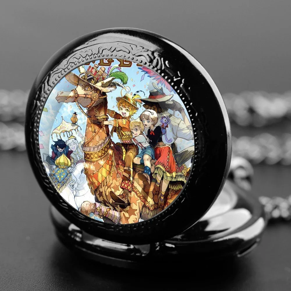 

Обещанные карманные часы Neverland со стеклянным куполом и цепочкой, женское ожерелье с подвеской, мужское ожерелье, хронограф, подарок для друзей